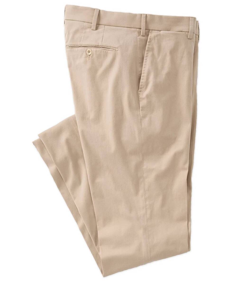 NEW BALLIN men's xtreme comfort sateen casual pants in khaki